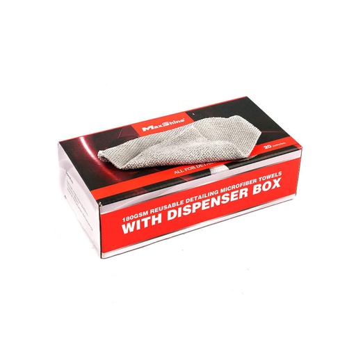[MS-1102222] Maxshine 180GSM Reusable Detailing Microfibre Towels with Dispenser Box